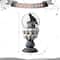 Glitzhome® 100mm 7.25"H Halloween Resin Stacked Skull Waterglobe